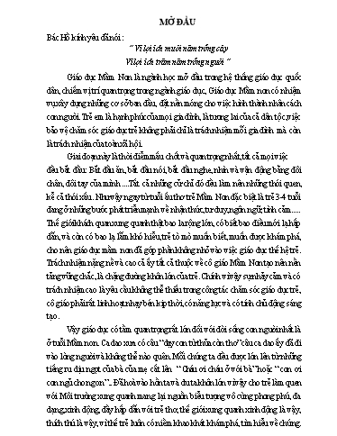 Sáng kiến kinh nghiệm Một số biện pháp giúp trẻ 3 - 4 tuổi hứng thú với hoạt động khám phá khoa học