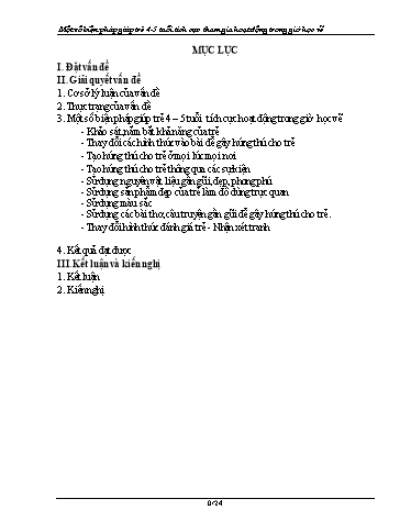 Sáng kiến kinh nghiệm Một số biện pháp giúp trẻ 4 – 5 tuổi tích cực tham gia hoạt động trong giờ học vẽ