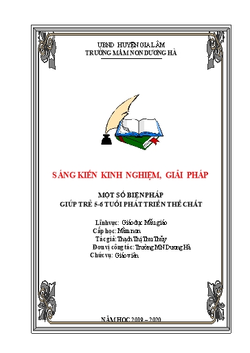 Sáng kiến kinh nghiệm Một số biện pháp giúp trẻ 5-6 tuổi phát triển thể chất