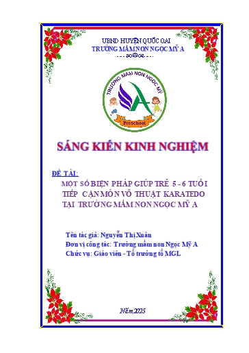 Sáng kiến kinh nghiệm Một số biện pháp giúp trẻ 5 - 6 tuổi tiếp cận môn võ thuật Karatedo tại trường Mầm non Ngọc Mỹ A