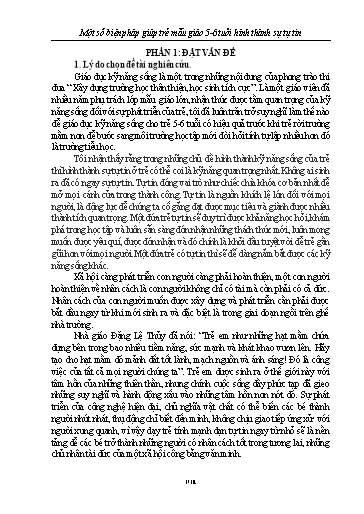 Sáng kiến kinh nghiệm Một số biện pháp giúp trẻ mẫu giáo 5-6 tuổi hình thành sự tự tin
