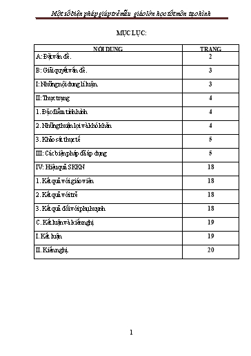 Sáng kiến kinh nghiệm Một số biện pháp giúp trẻ Mẫu giáo lớn học tốt môn tạo hình