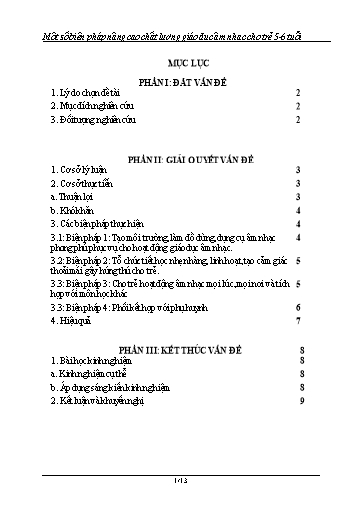 Sáng kiến kinh nghiệm Một số biện pháp nâng cao chất lượng giáo dục âm nhạc cho trẻ 5-6 tuổi