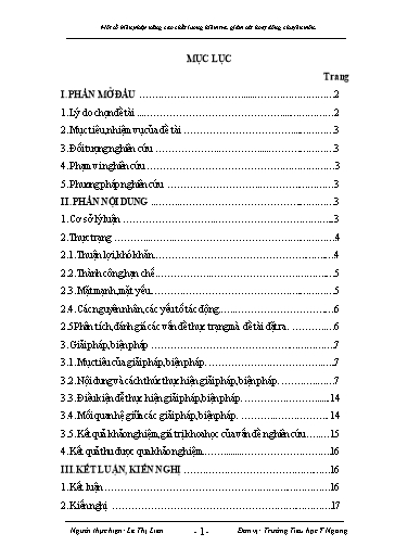 Sáng kiến kinh nghiệm Một số biện pháp nâng cao chất lượng kiểm tra, giám sát hoạt động chuyên môn