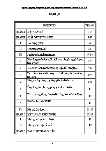 Sáng kiến kinh nghiệm Một số biện pháp nâng cao hiệu quả hoạt động khám phá khoa học cho trẻ 5-6 tuổi