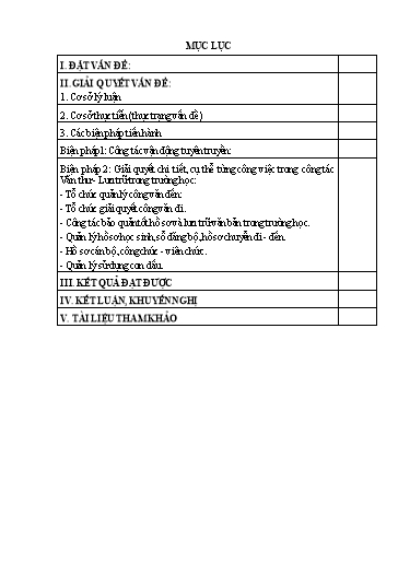Sáng kiến kinh nghiệm Một số biện pháp nhằm nâng cao hiệu quả công tác văn thư trong trường học