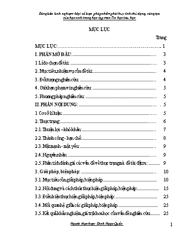 Sáng kiến kinh nghiệm Một số biện pháp nhằm phát huy tính chủ động, sáng tạo của học sinh trong học tập môn Tin học Tiểu học