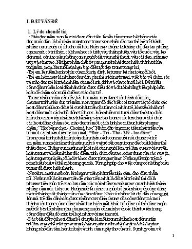 Sáng kiến kinh nghiệm Một số biện pháp phát triển ngôn ngữ cho trẻ Mẫu giáo 3 - 4 tuổi, thông qua hoạt động kể chuyện