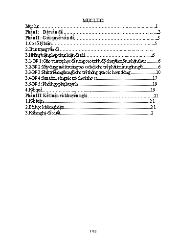Sáng kiến kinh nghiệm Một số biện pháp phát triển ngôn ngữ cho trẻ 3-4 tuổi ở trường Mầm Non