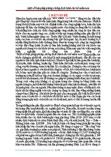 Sáng kiến kinh nghiệm Một số biện pháp phòng chống dịch bệnh cho trẻ Mầm Non