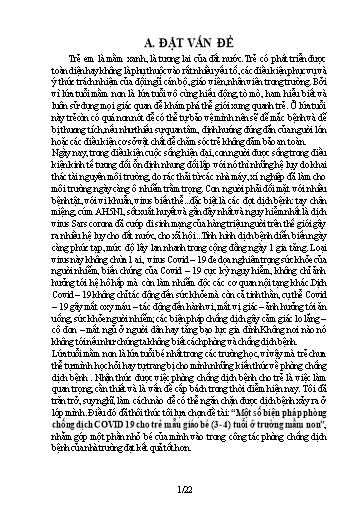 Sáng kiến kinh nghiệm Một số biện pháp phòng chống dịch COVID 19 cho trẻ Mẫu giáo bé (3- 4) tuổi ở trường Mầm Non
