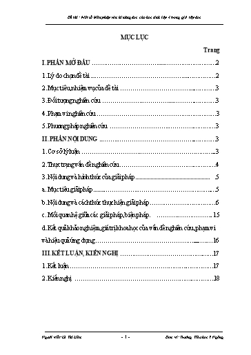 Sáng kiến kinh nghiệm Một số biện pháp rèn kĩ năng đọc cho học sinh Lớp 4 trong giờ tập đọc