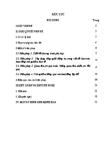 Sáng kiến kinh nghiệm Một số biện pháp tổ chức hoạt động thực hành trải nghiệm cho trẻ trong Trường Mầm Non
