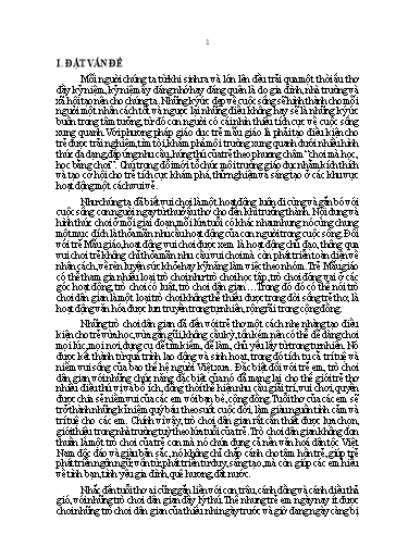 Sáng kiến kinh nghiệm Một số biện pháp tổ chức tốt trò chơi dân gian cho trẻ Mầm Non 3-4 tuổi
