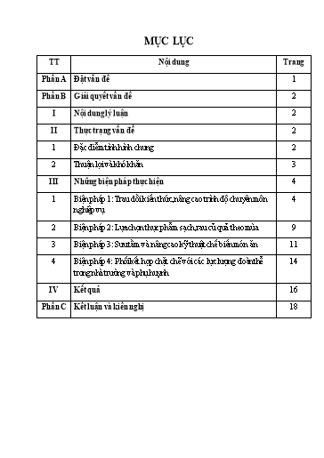 Sáng kiến kinh nghiệm Một số biện pháp xây dựng khẩu phần ăn cân đối cho trẻ trong Trường Mầm non