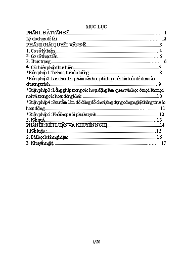 Sáng kiến kinh nghiệm Một số biện phát giúp trẻ Mẫu giáo Lớp 5-6 tuổi học tốt hoạt động làm quen với văn học