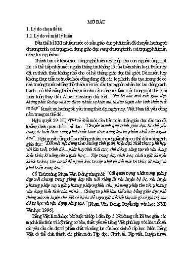 Sáng kiến kinh nghiệm Một số giải pháp nâng cao chất lượng dạy học Tiếng Việt theo hướng hình thành và phát triển năng lực cho học sinh Lớp 3 ở trường Tiểu học