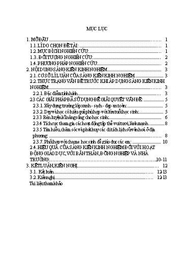 Sáng kiến kinh nghiệm Một số giải pháp xây dựng trường học thân thiện – học sinh tích cực
