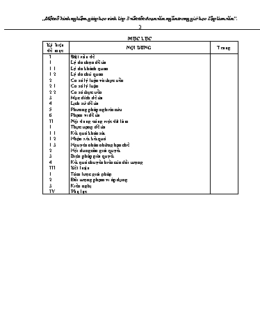 Sáng kiến kinh nghiệm Một số kinh nghiệm giúp học sinh Lớp 3 viết tốt đoạn văn ngắn trong giờ học Tập làm văn