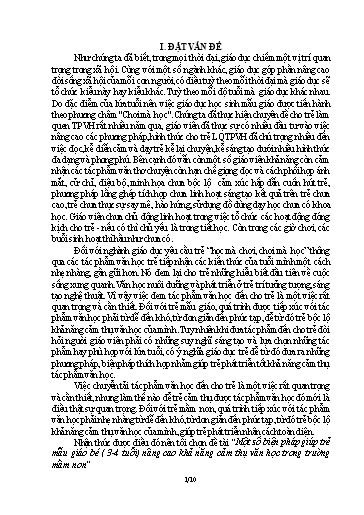 SKKN Một số biện pháp giúp trẻ Mẫu giáo bé ( 3-4 tuổi) nâng cao khả năng cảm thụ văn học trong trường Mầm Non