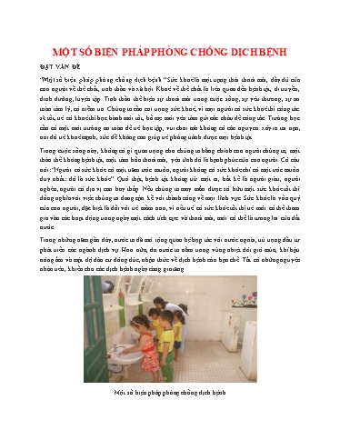 SKKN Một số biện pháp phòng chống dịch bệnh cho trẻ Mẫu giáo nhỡ (4-5) tuổi ở Trường Mầm Non